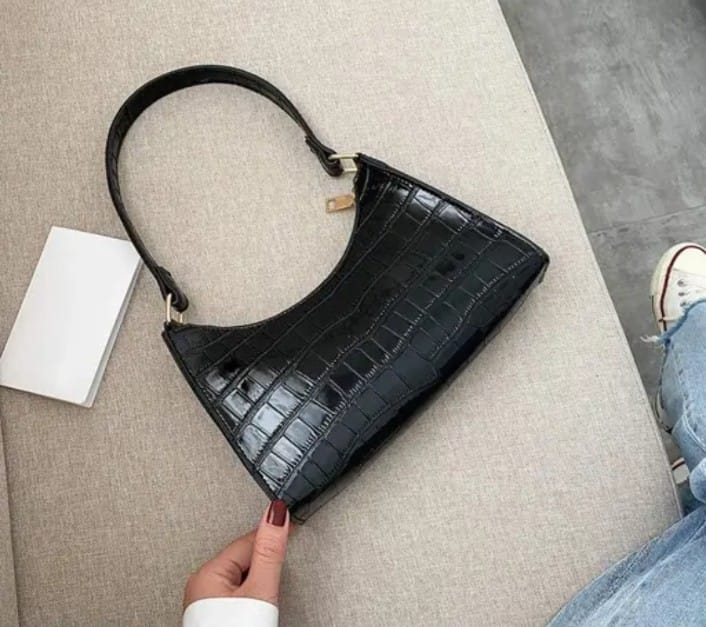 ZYAARA BLACK CROCODILE ELEGANT HANDBAGS